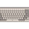 Logitech POP Keys Wireless Mechanical Keyboard with Customizable Emoji Keys - Mist - keyboard - mist sand Input Device
