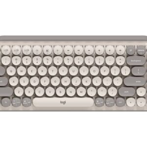 Logitech POP Keys Wireless Mechanical Keyboard with Customizable Emoji Keys - Mist - keyboard - mist sand Input Device