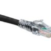 Leviton eXtreme SlimLine - Patch cable - RJ-45 (M) to RJ-45 (M) - 4.6 m - UTP - CAT 6 - IEEE 802.3af/IEEE 802.3at/IEEE 802.3bt - booted, snagless, stranded - black