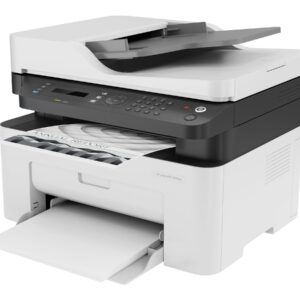 HP Laser MFP 137fnw - Multifunction printer - B/W - laser - Legal (8.5 in x 14 in)/A4 (8.25 in x 11.7 in) (original) - A4/Legal (media) - up to 20 ppm (copying) - up to 21 ppm (printing) - 150 sheets - 33.6 Kbps - USB 2.0, LAN, Wi-Fi(n)