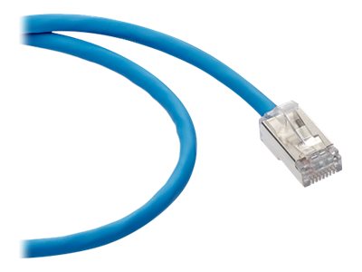 Leviton High Flex - Patch cable - RJ-45 (M) to RJ-45 (M) - 2.1 m - 0.2 in - U/FTP - CAT 6a - IEEE 802.3af/IEEE 802.3at/IEEE 802.3bt - halogen-free, molded, snagless, stranded - blue