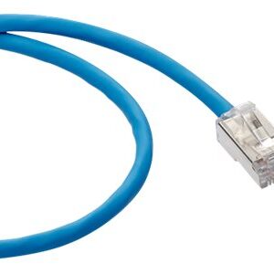 Leviton High Flex - Patch cable - RJ-45 (M) to RJ-45 (M) - 90 cm - 0.2 in - U/FTP - CAT 6a - IEEE 802.3af/IEEE 802.3at/IEEE 802.3bt - halogen-free, stranded - blued to typical Cat 6A patch cords. They are ideal for use in a UTP Cat 6A system, or as part of a Cat 6A shielded system.